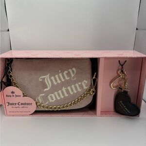 Juicy Couture Mini Wristlet and Bag/keychain Gift Set